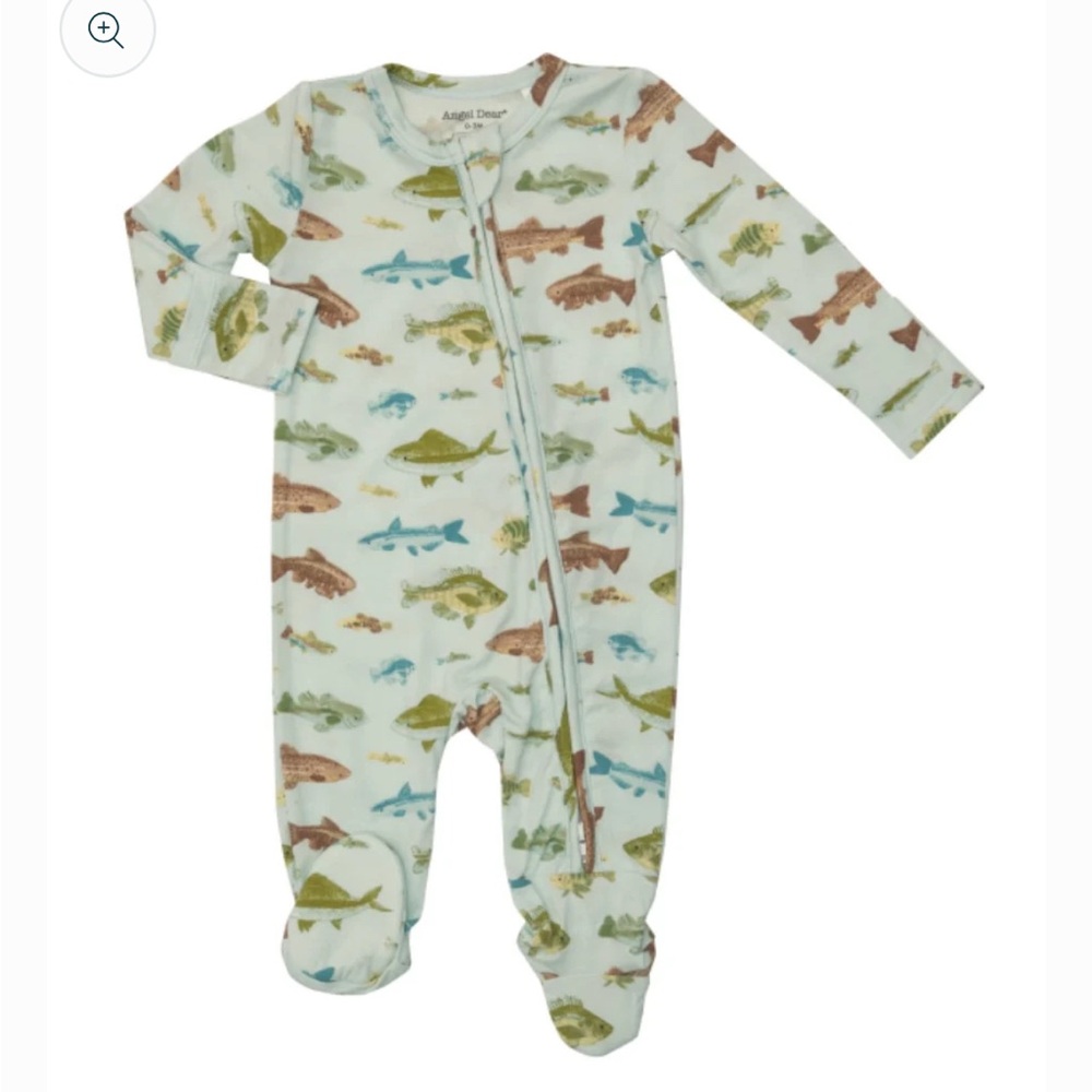 Angel Dear Freshwater Fish Bamboo 2-Way Zipper Footie